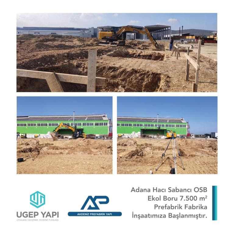 Adana Hacı Sabancı Organize Sanayi Bölgesi Ekol Boru Prefabrik Fabrika Anahtar Teslim Projemiz - 2